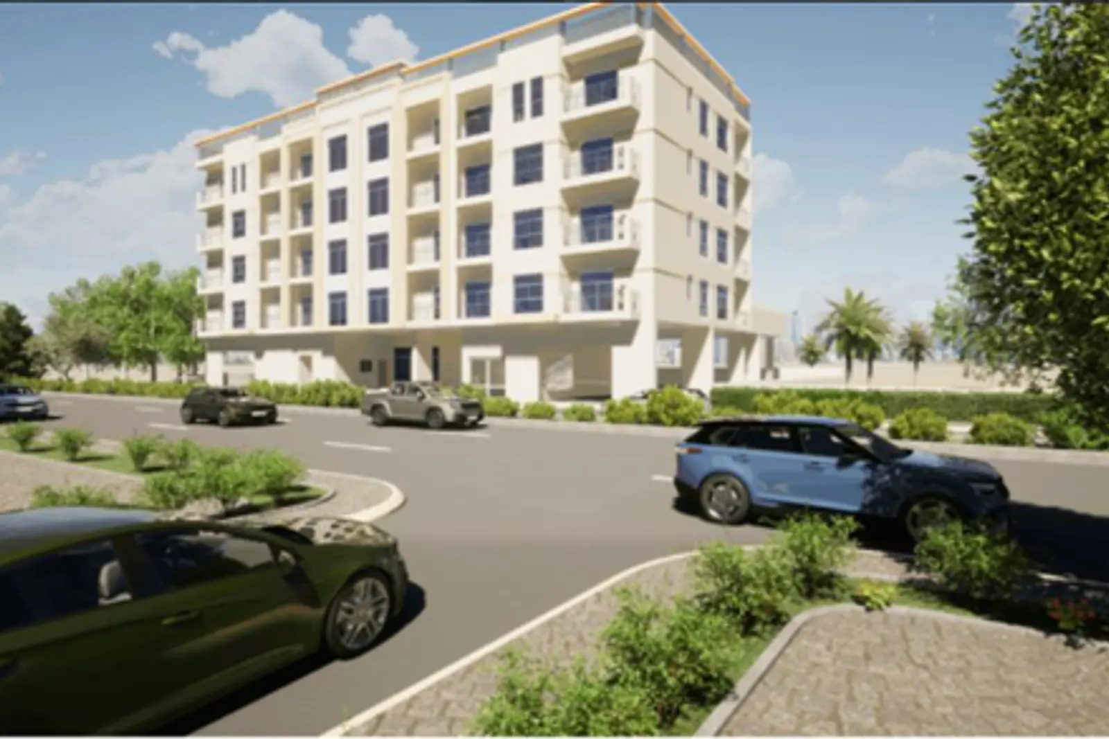 Construction work in progress on SAS-3 Residential Building, Liwan 2