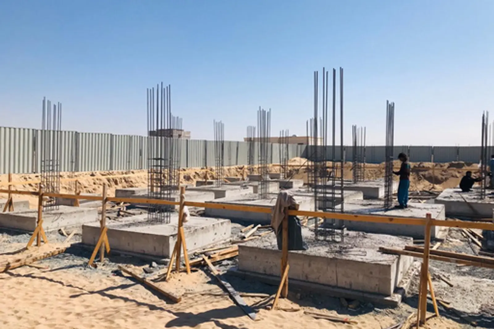 Construction work in progress on Ground Villa, Umm Al Nahad Third